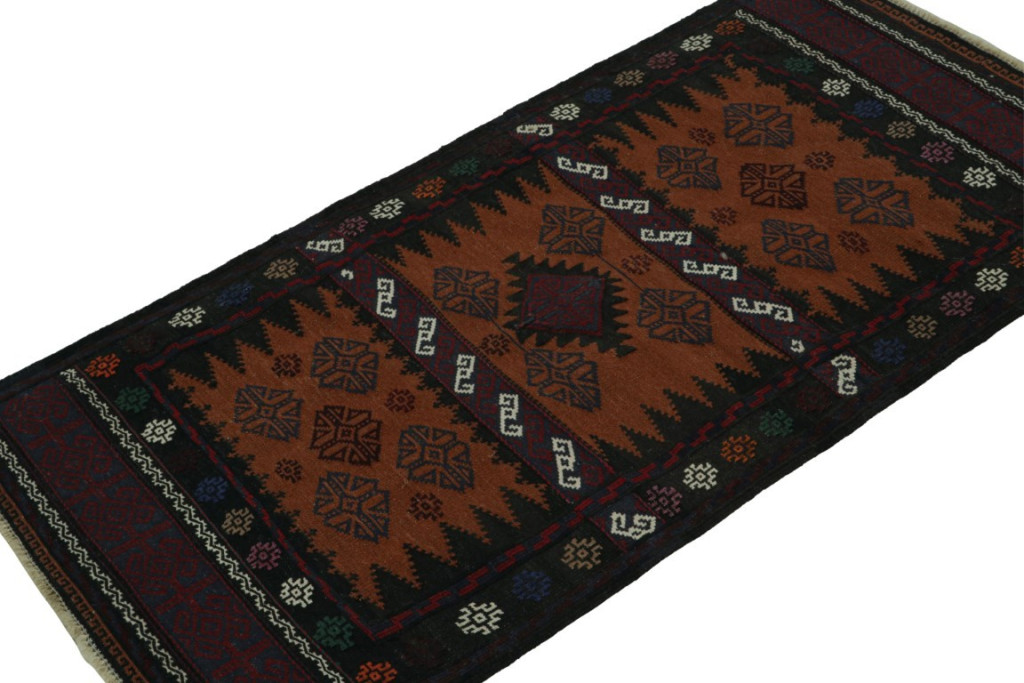 Afghan Tribal Kilim Rug with Geometric Patterns