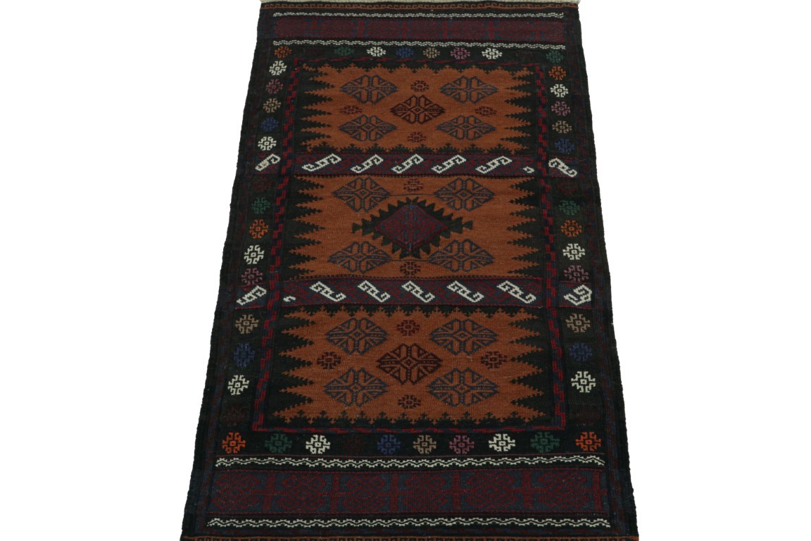 Afghan Tribal Kilim Rug with Geometric Patterns