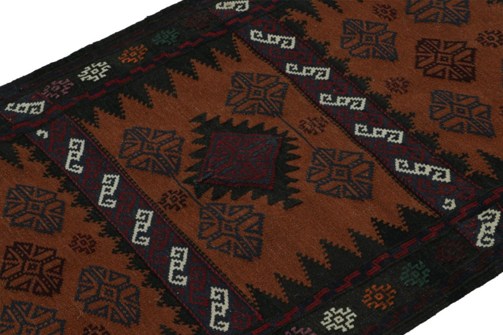 Afghan Tribal Kilim Rug with Geometric Patterns