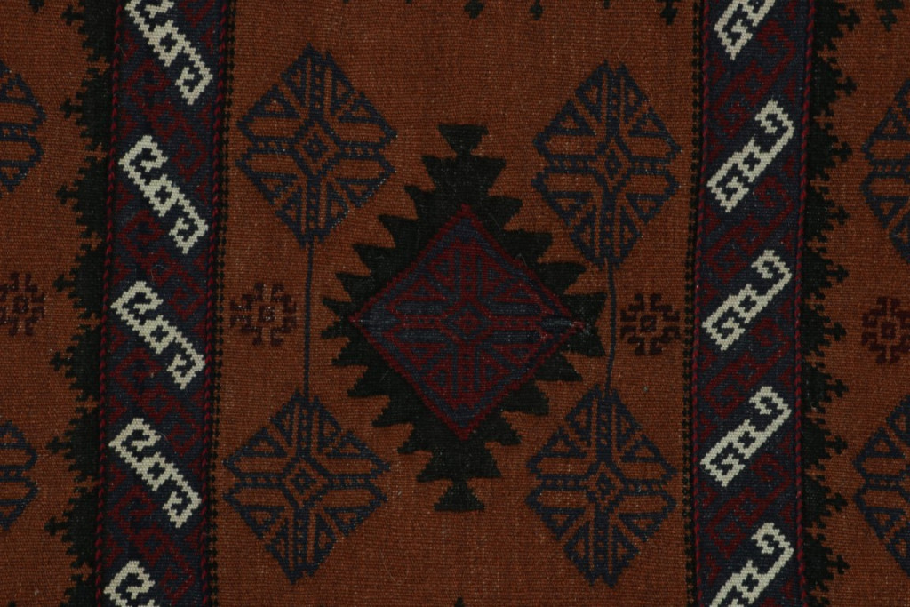 Afghan Tribal Kilim Rug with Geometric Patterns