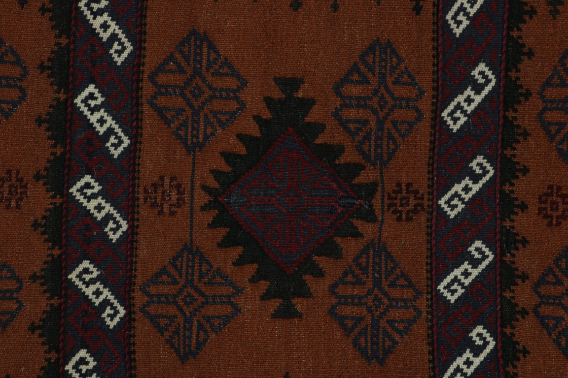 Afghan Tribal Kilim Rug with Geometric Patterns