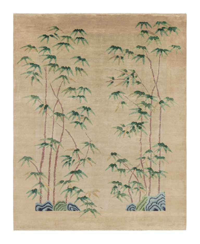 Chinese Art Deco Floral Rug