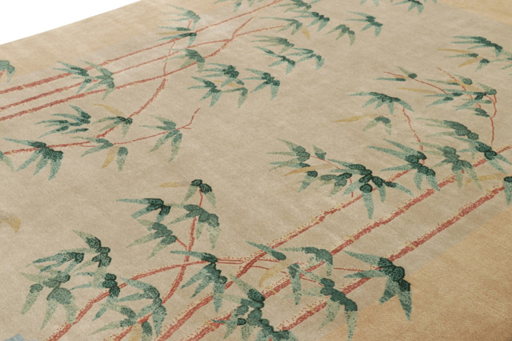 Chinese Art Deco Floral Rug