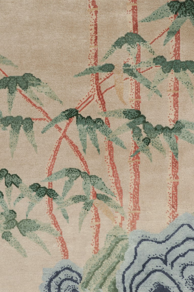 Chinese Art Deco Floral Rug