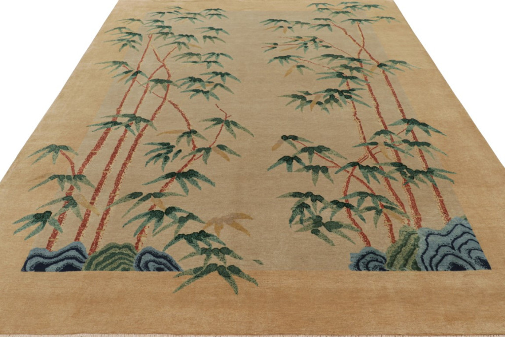 Chinese Art Deco Floral Rug