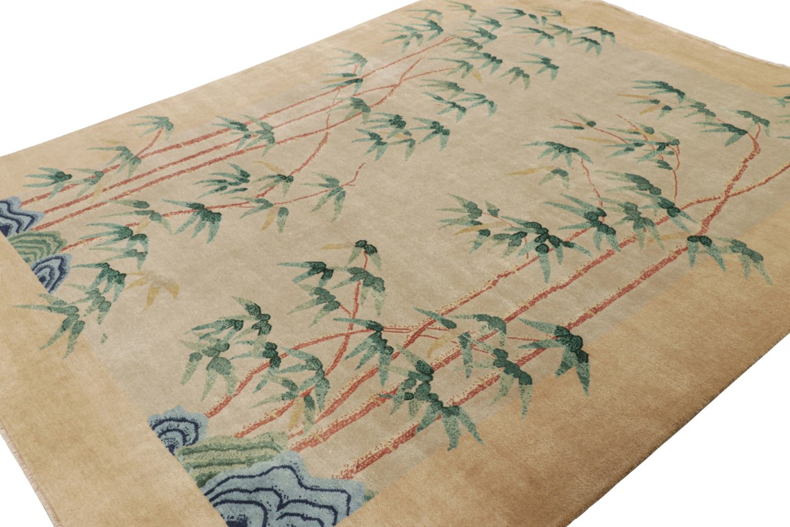 Chinese Art Deco Floral Rug