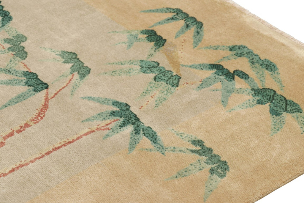 Chinese Art Deco Floral Rug