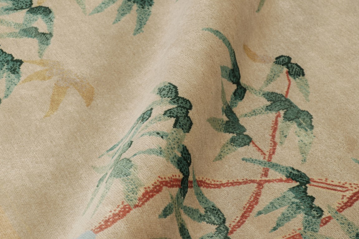Chinese Art Deco Floral Rug