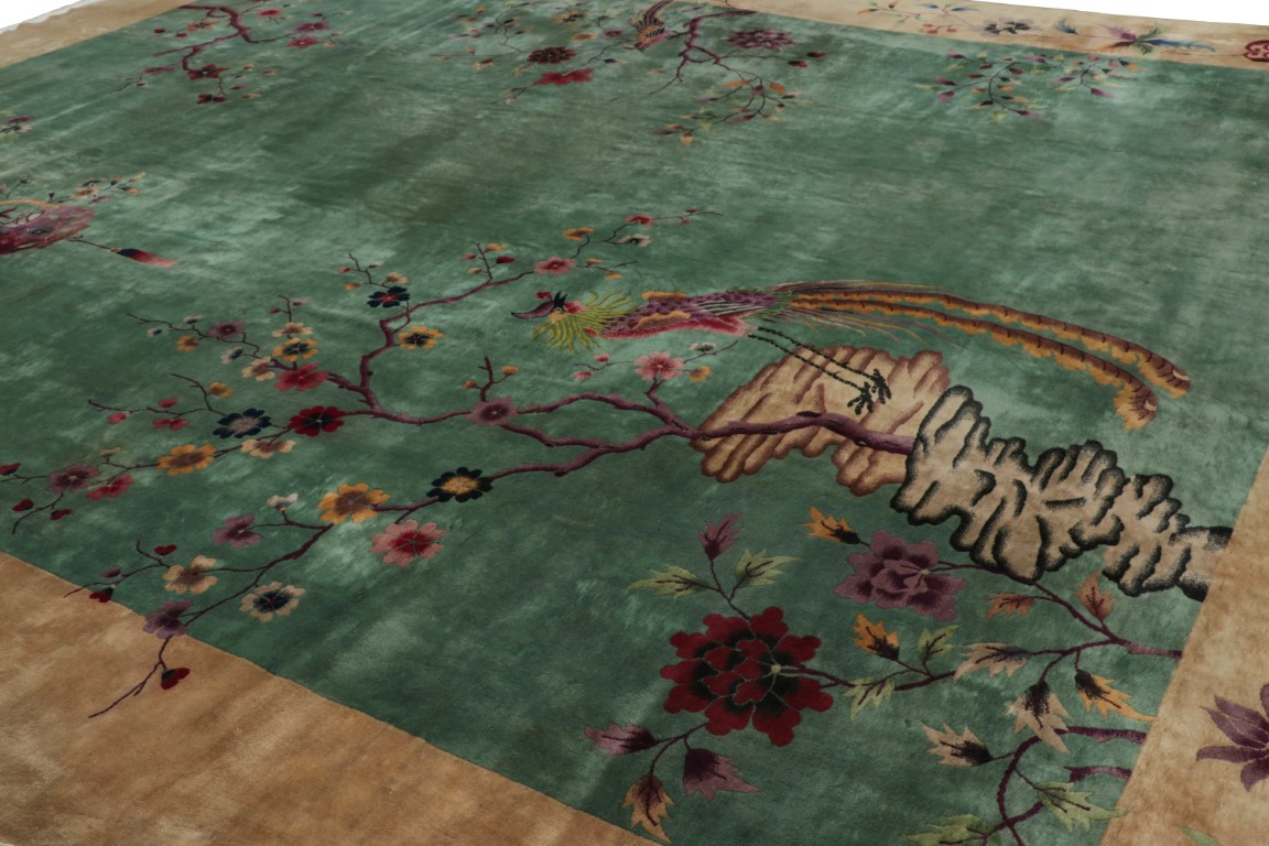 Antique Chinese Art Deco Rug