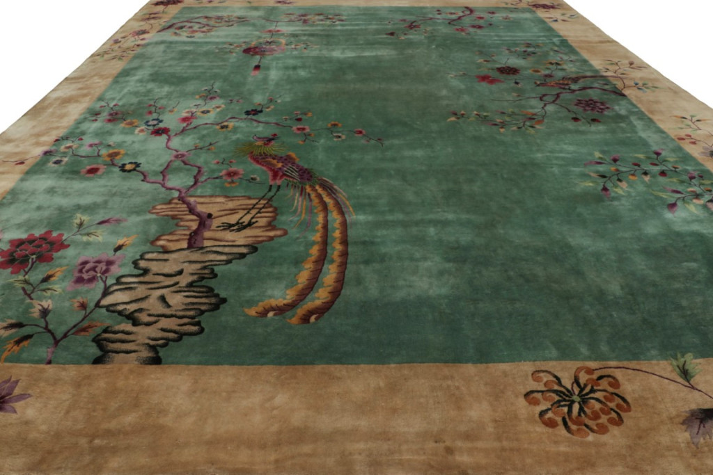 Antique Chinese Art Deco Rug