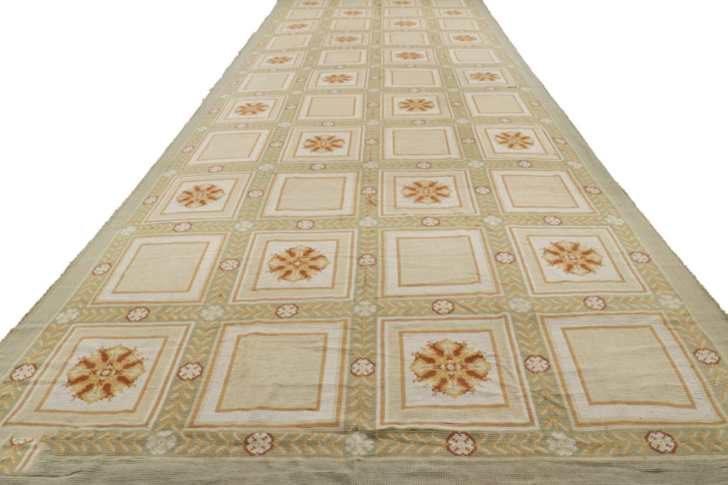 Antique Portuguese Needlepoint Rug