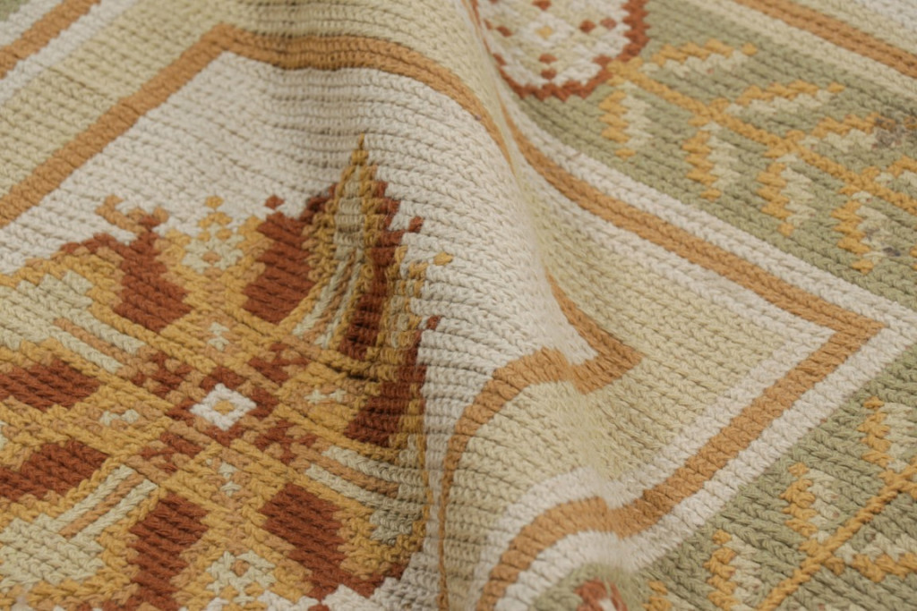 Antique Portuguese Needlepoint Rug