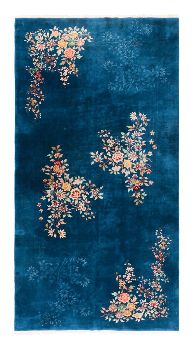 Antique Chinese Floral Rug