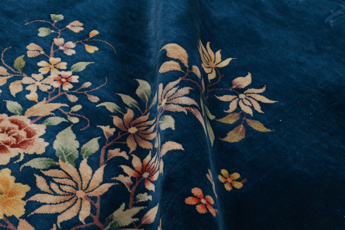 Antique Chinese Floral Rug