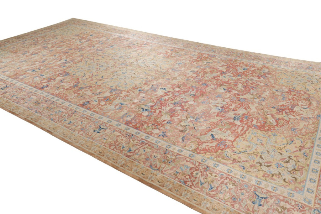 Oversized Antique Shahrestan Rug