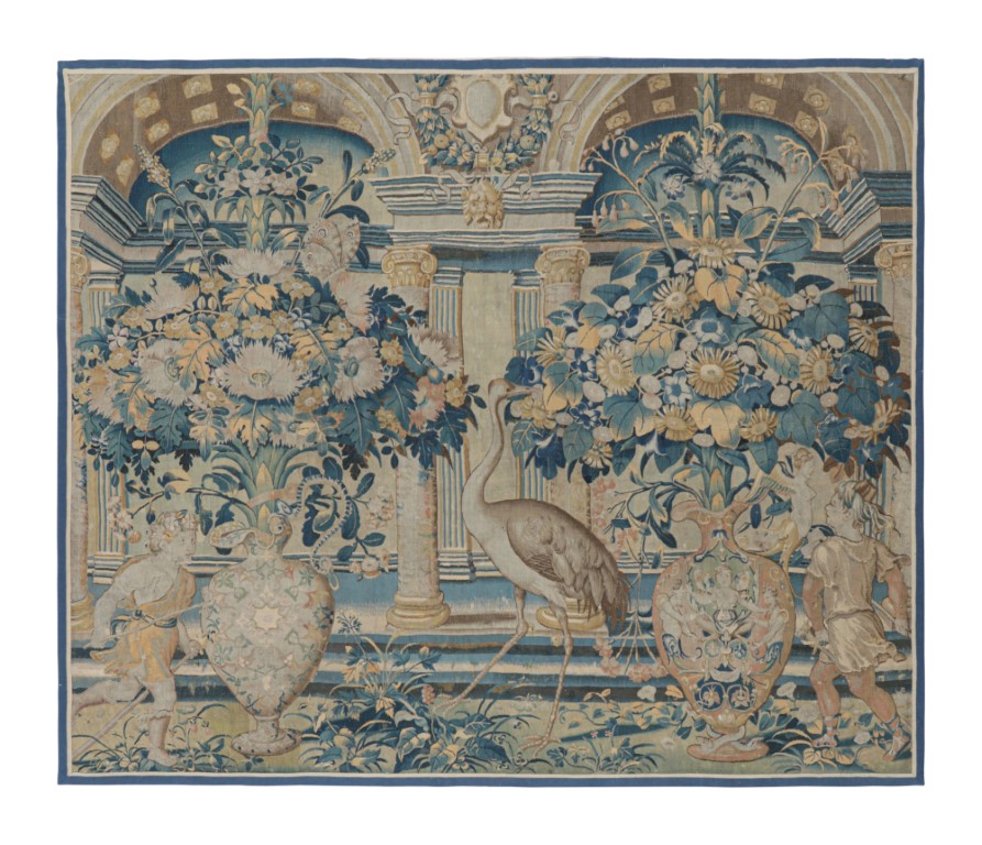 Antique Flemish Pictorial Tapestry