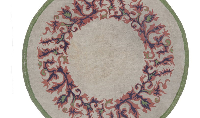 French Art Deco Floral Rug