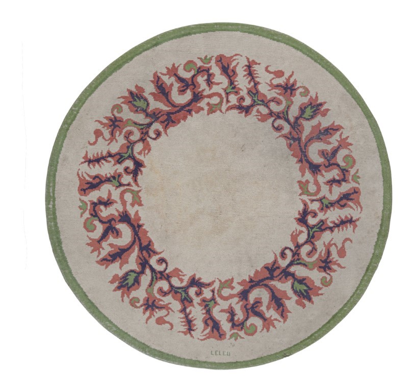 French Art Deco Floral Rug