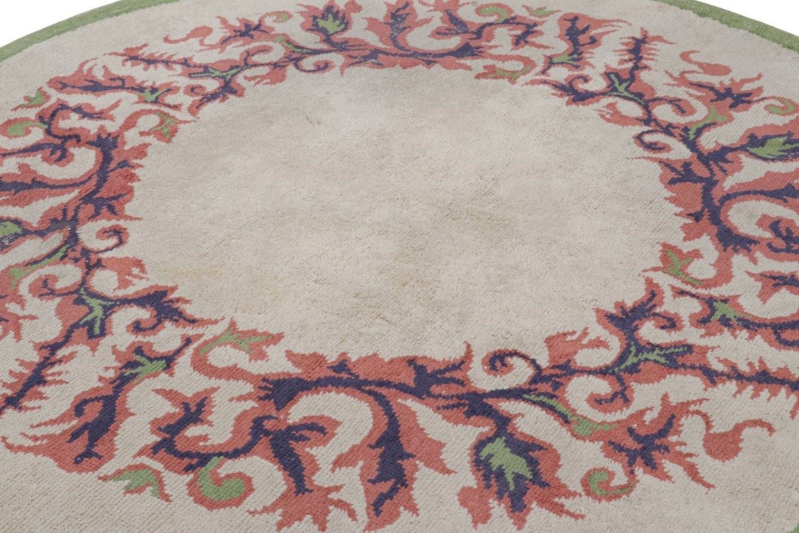 French Art Deco Floral Rug