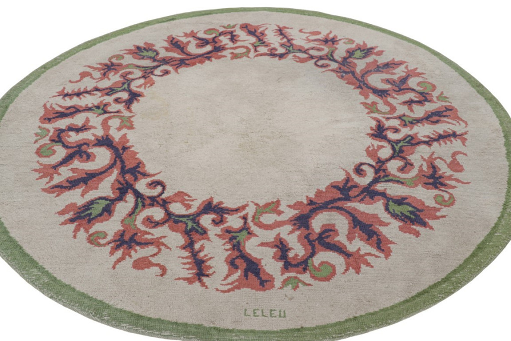 French Art Deco Floral Rug
