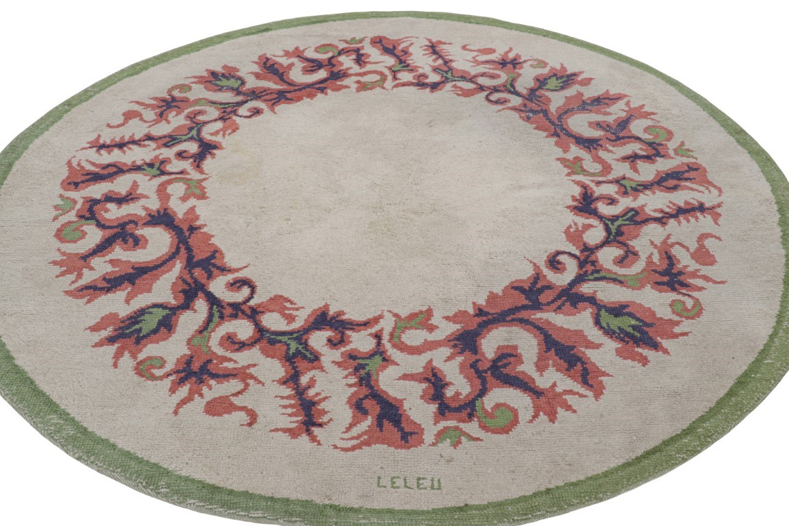 French Art Deco Floral Rug