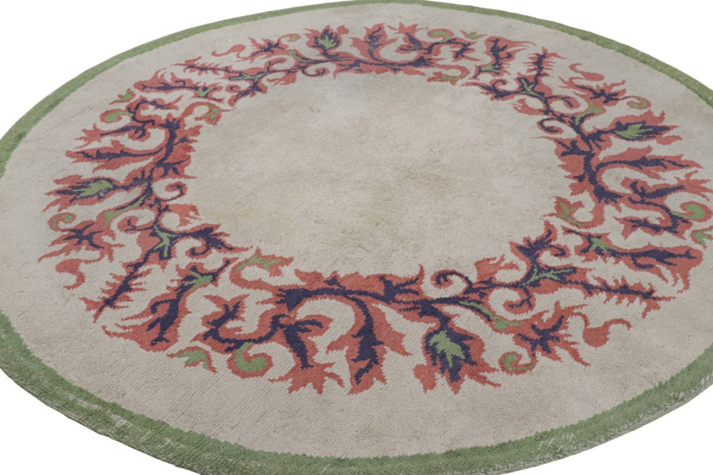 French Art Deco Floral Rug