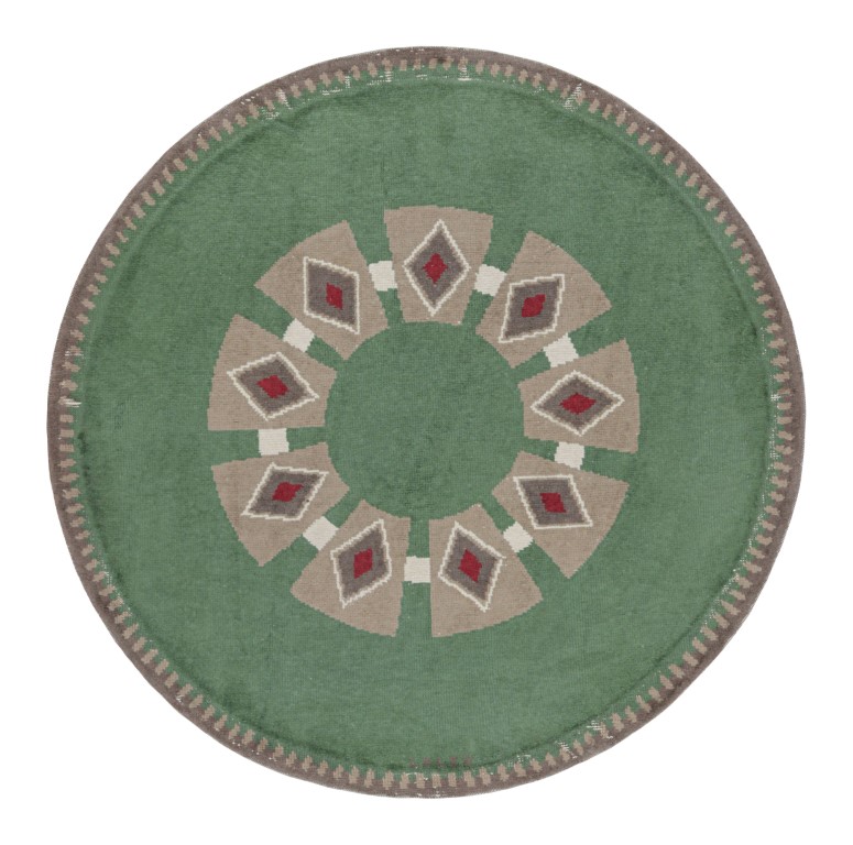 French Art Deco Floral Rug