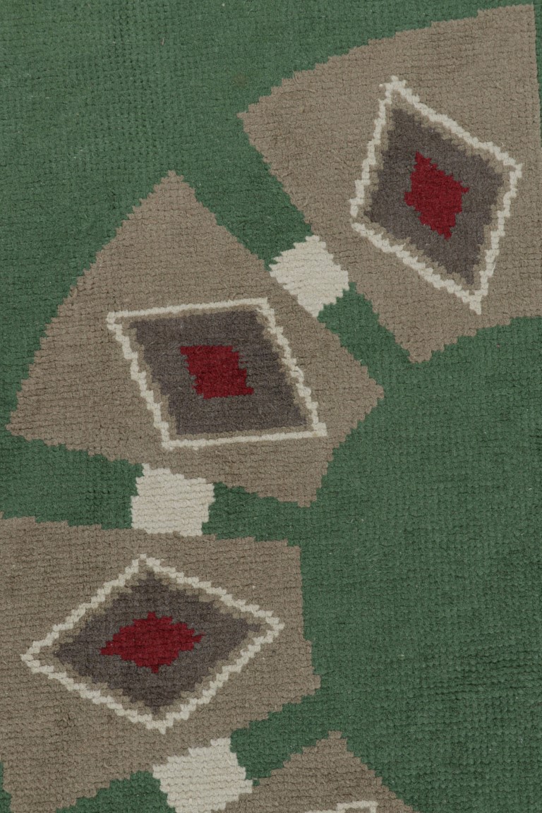 French Art Deco Floral Rug