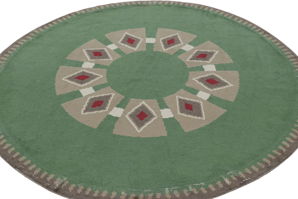 French Art Deco Floral Rug