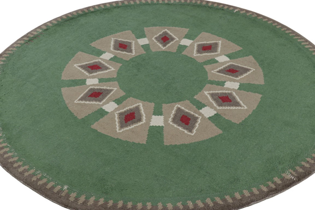 French Art Deco Floral Rug