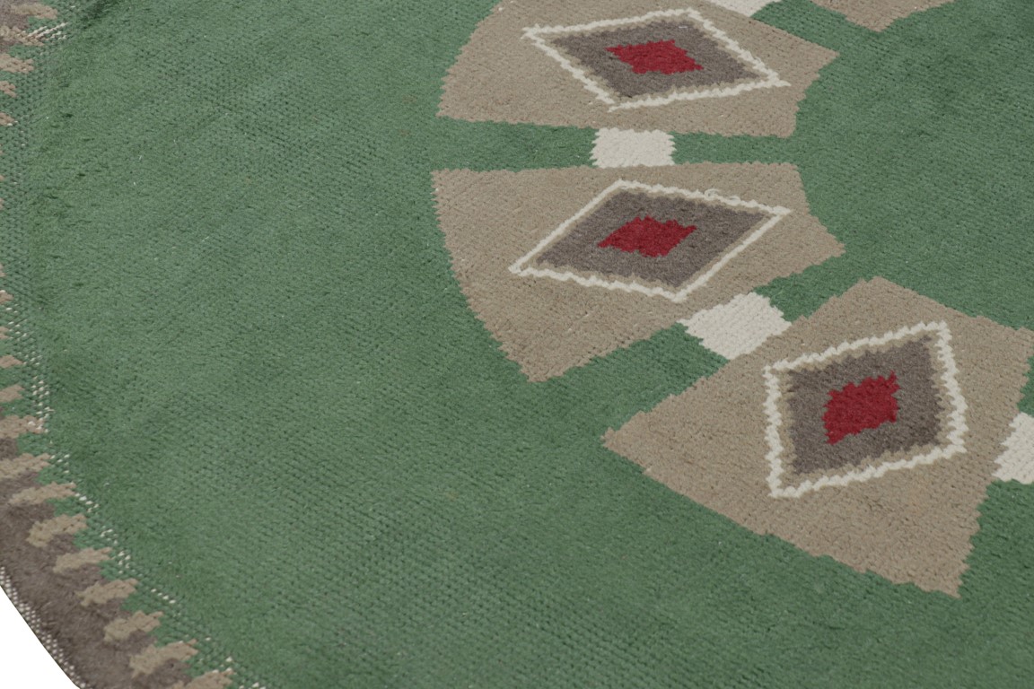 French Art Deco Floral Rug