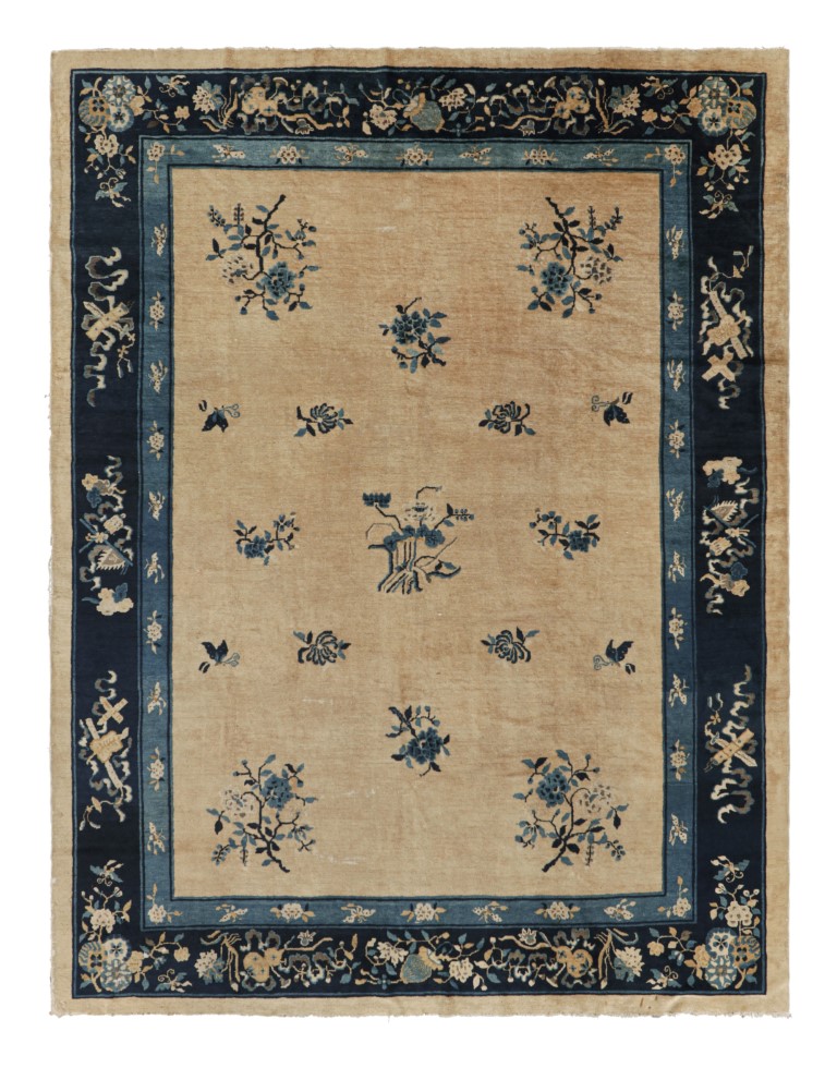 Antique Chinese Floral Peking Rug