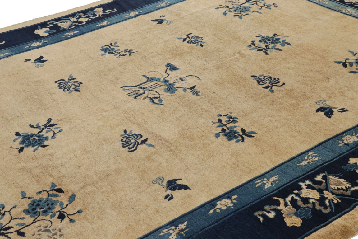 Antique Chinese Floral Peking Rug