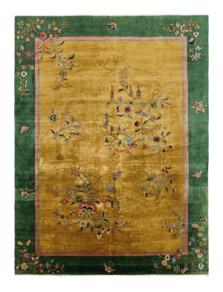 Antique Chinese Art Deco Rug