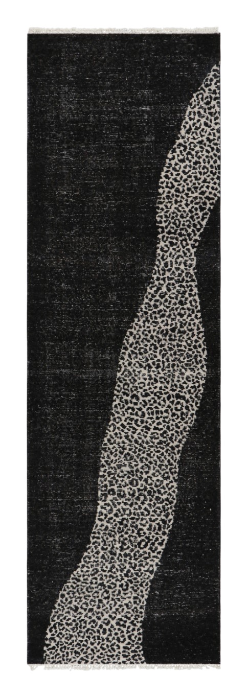 Distressed Abstract Runner Rug