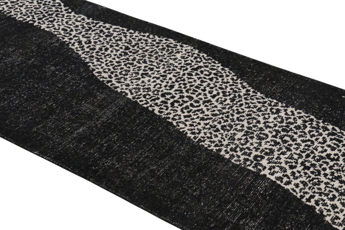 Distressed Abstract Runner Rug