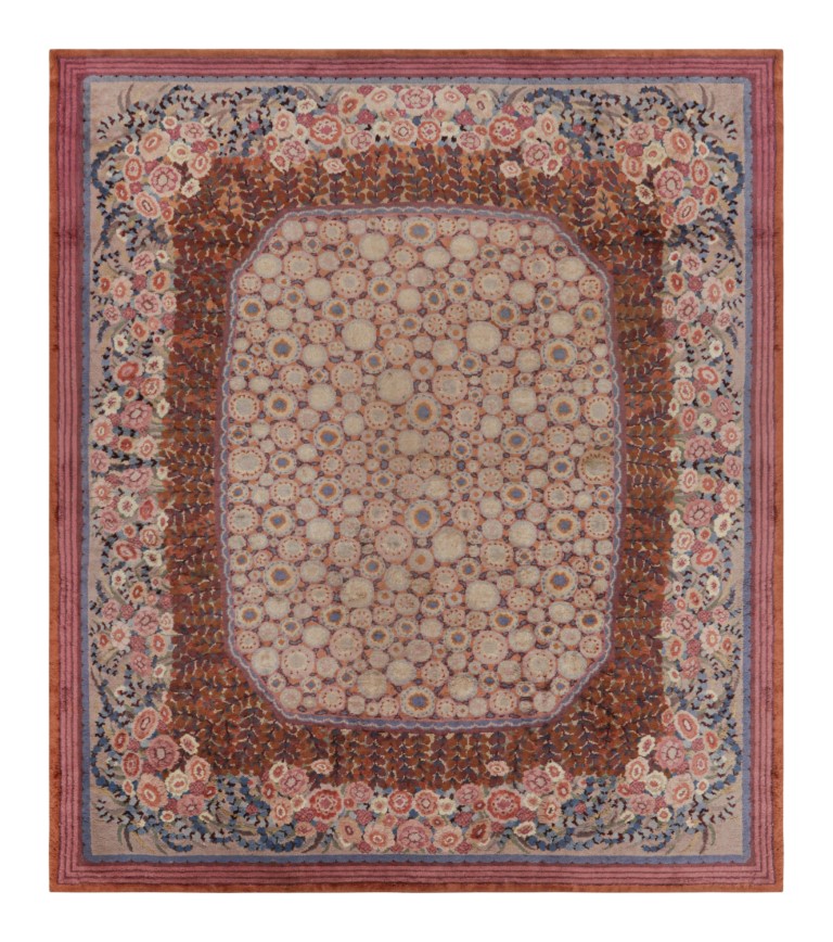 Oversized Antique Savonnerie French Deco Rug