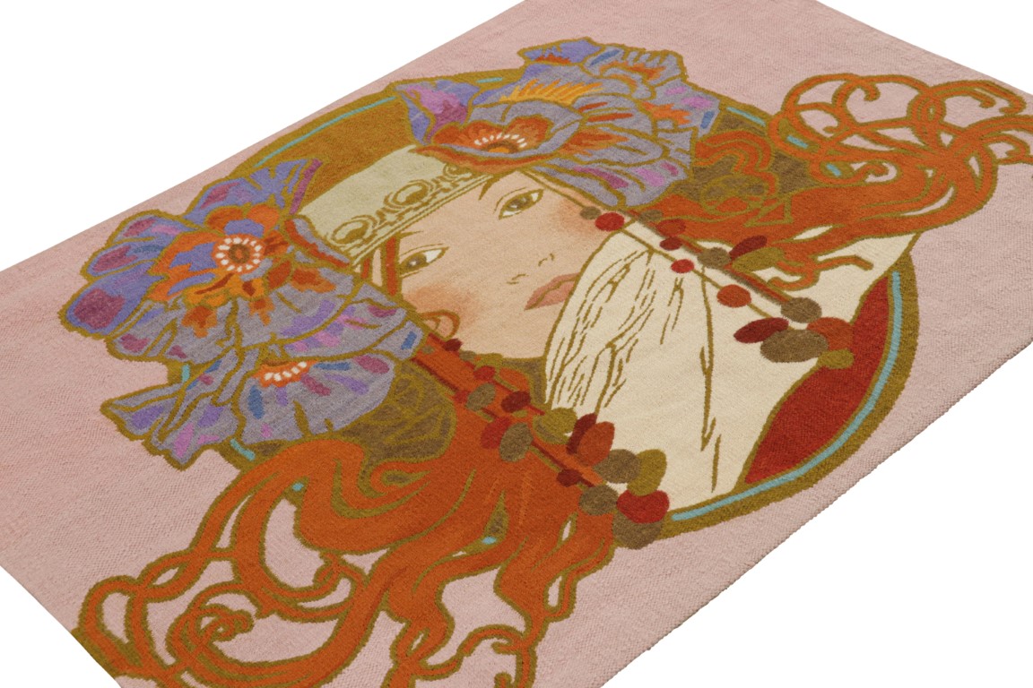 Antique Art Nouveau Pictorial Tapestry