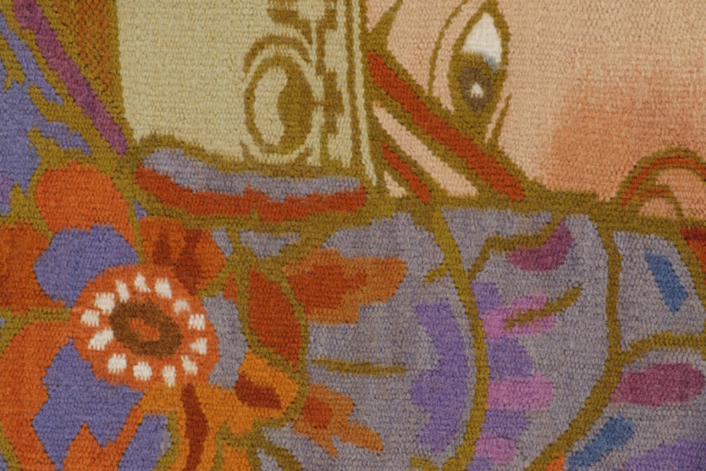 Antique Art Nouveau Pictorial Tapestry