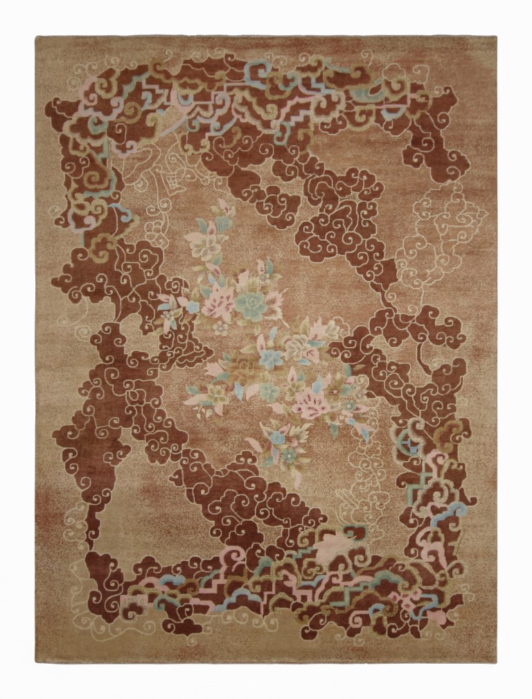 Chinese Art Deco Floral Rug