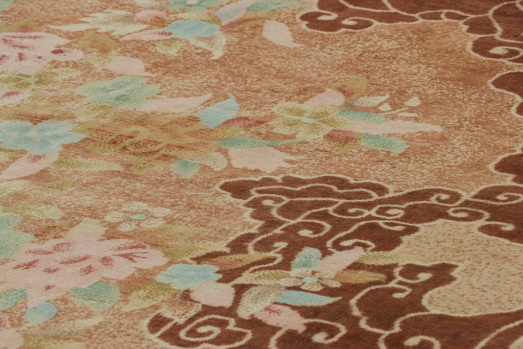 Chinese Art Deco Floral Rug