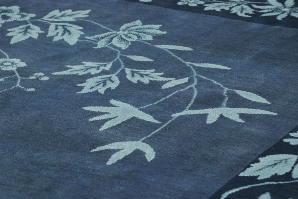 Chinese Art Deco Floral Rug