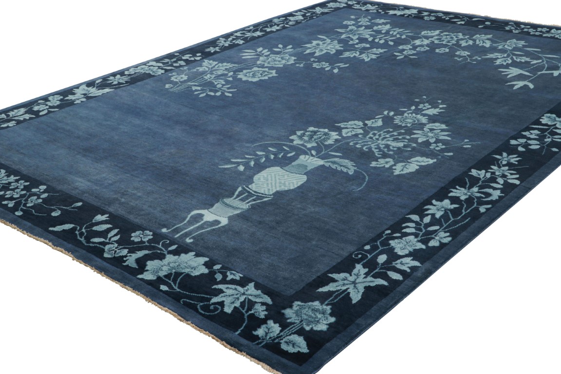 Chinese Art Deco Floral Rug