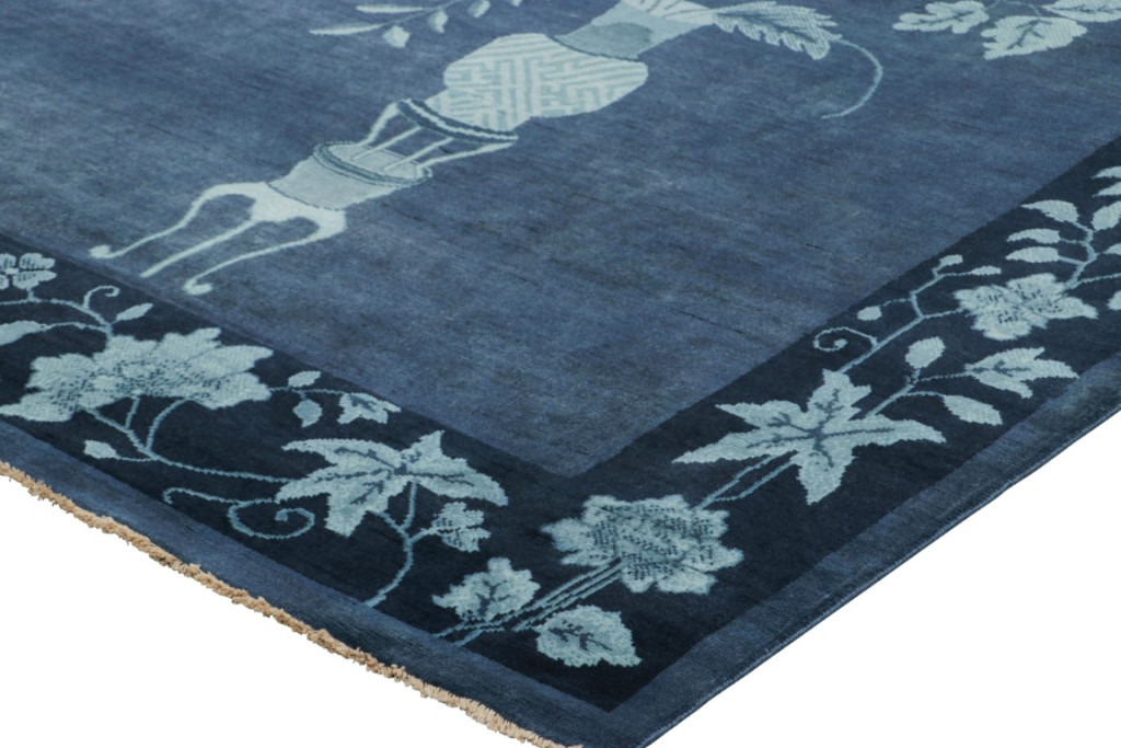 Chinese Art Deco Floral Rug