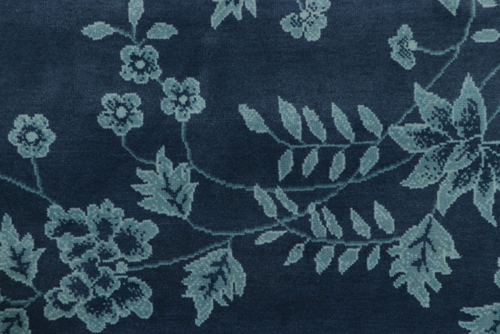Chinese Art Deco Floral Rug