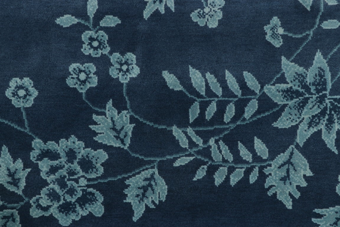 Chinese Art Deco Floral Rug