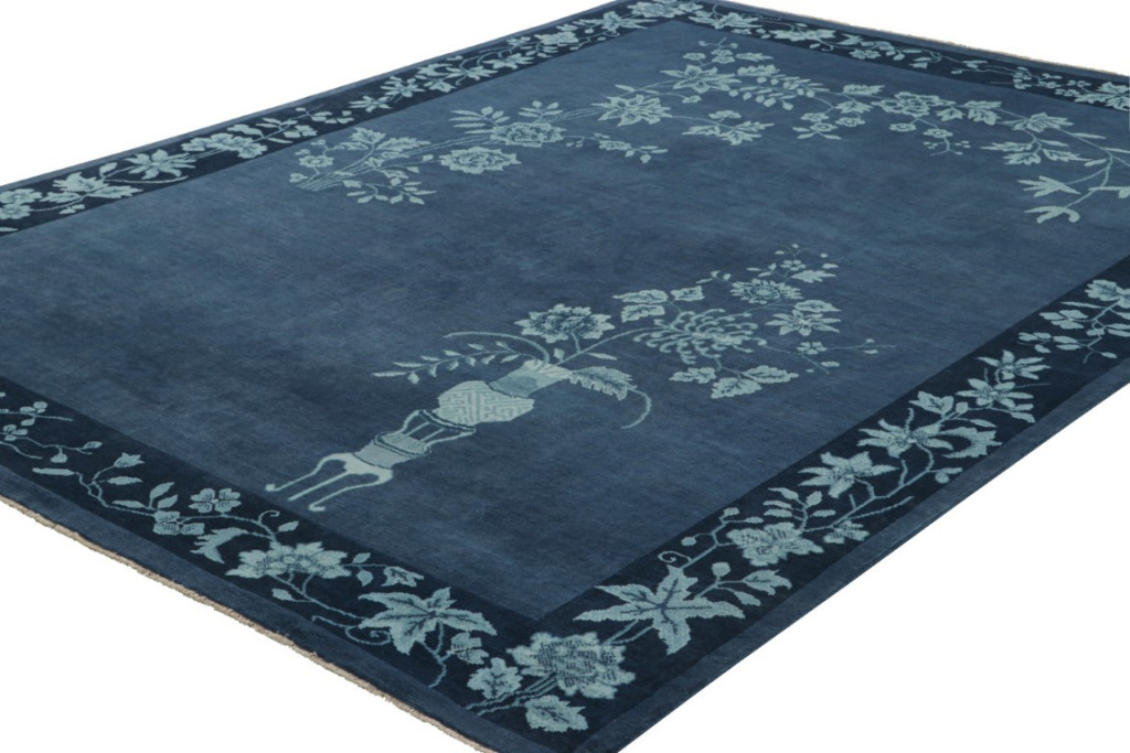 Chinese Art Deco Floral Rug