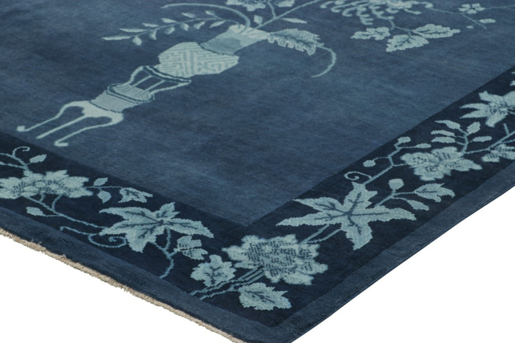 Chinese Art Deco Floral Rug
