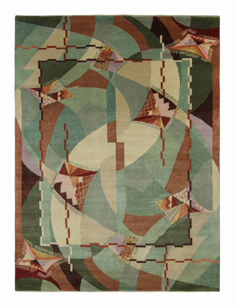 Chinese Art Deco Geometric Rug