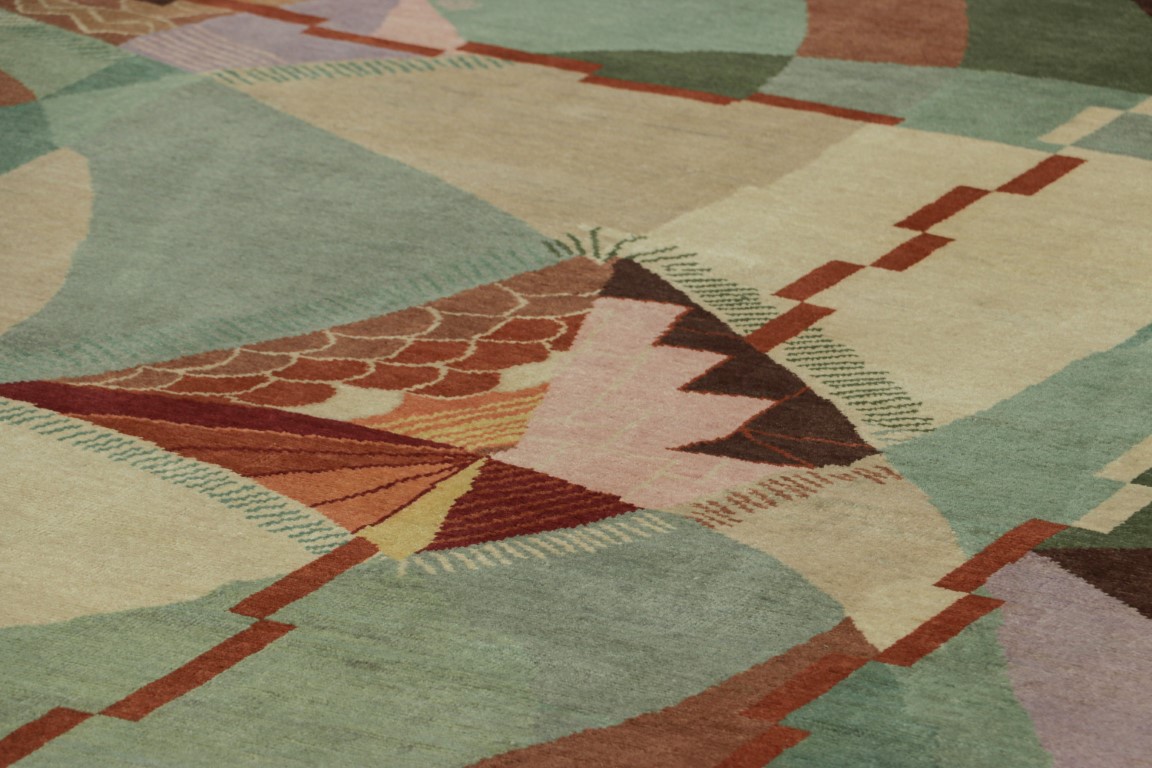 Chinese Art Deco Geometric Rug